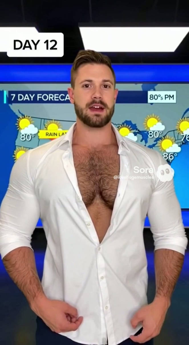 Your Weatherman Has Muscle Bear Syndrome by lovehugemuscles on DeviantArt