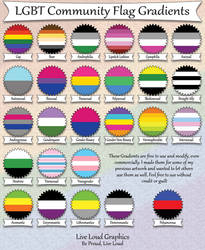 LGBT Community Flag Gradients by lovemystarfire
