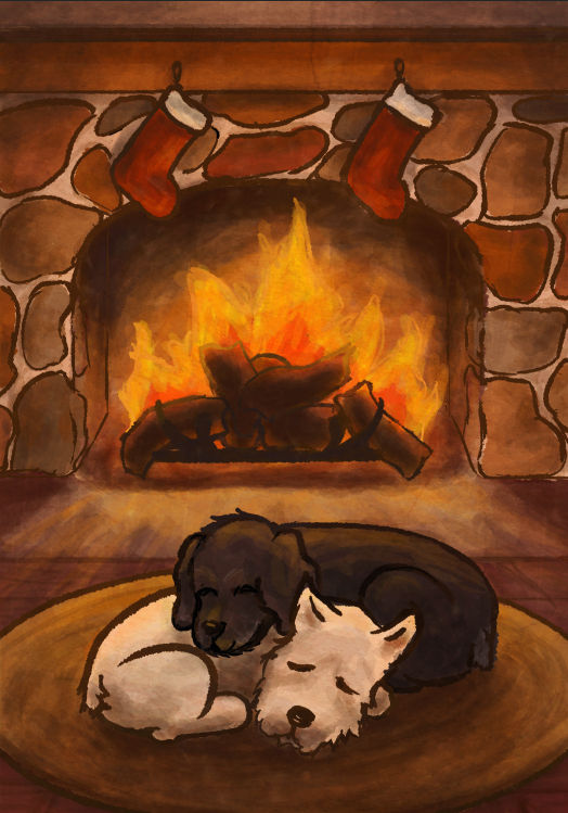 By The Fireside by Elbellart on DeviantArt