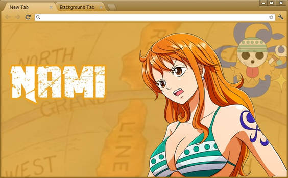 One Piece Google Chrome Theme: Nami