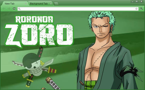 One Piece Chrome Theme: Roronoa Zoro (Revised)