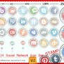 Free Stamp Social Network Icon - V2