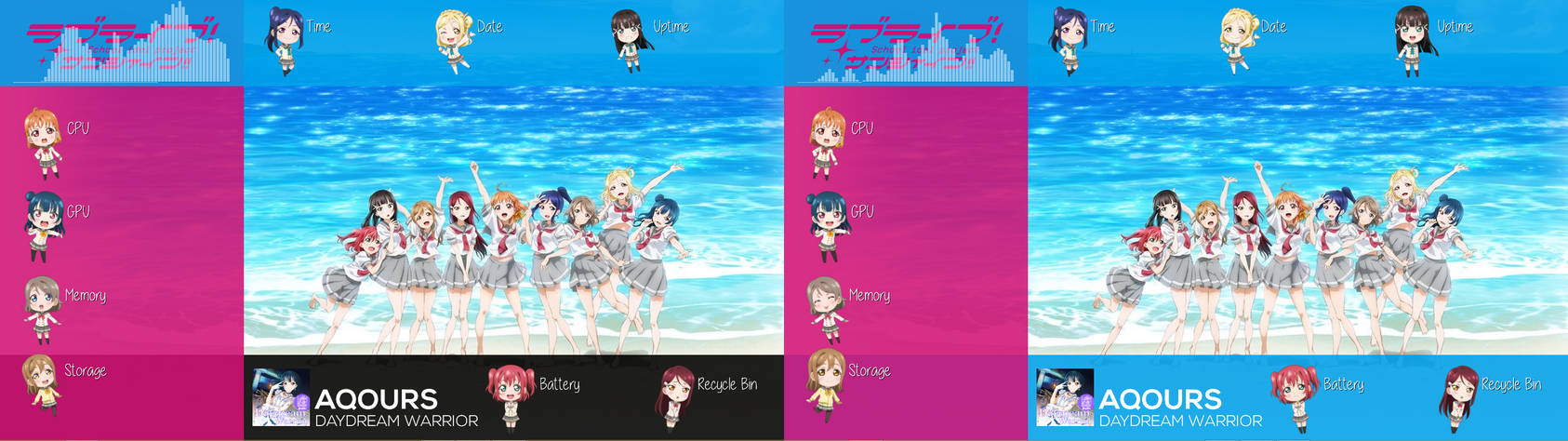 Love Live Sunshine Theme Skin For Rainmeter V1 0c By Jdesguerra17
