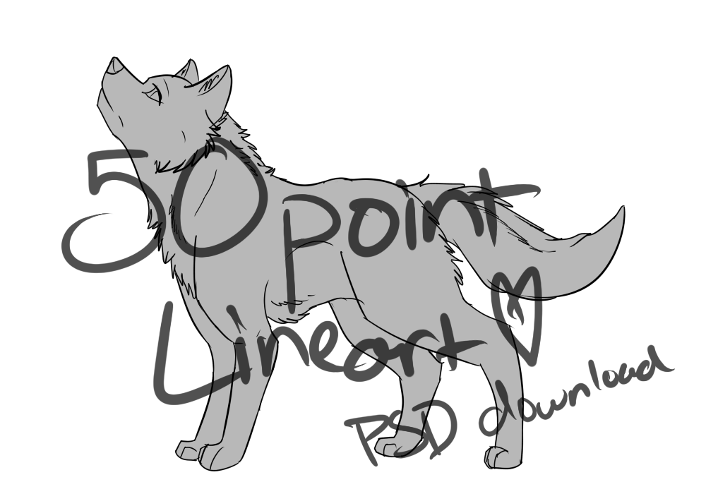 Wolf Lineart Base by DarkWolfArtist on DeviantArt