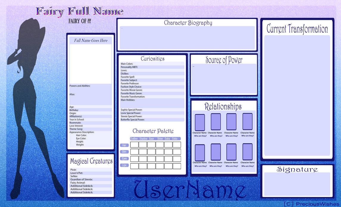 Simple Character Template by Eljenrosette on DeviantArt