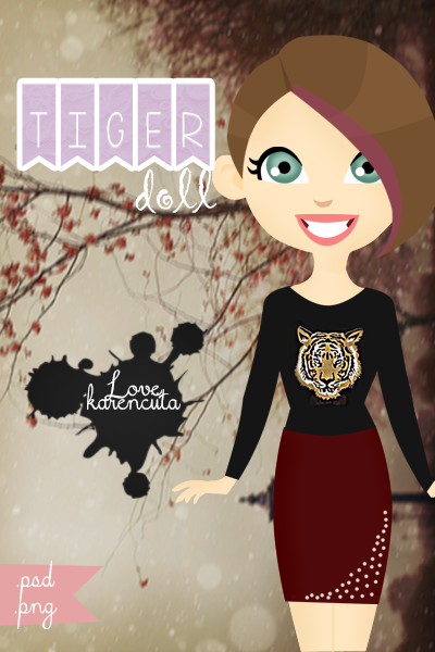 Tiger Doll en PSD y PNG by Lovekarenciita