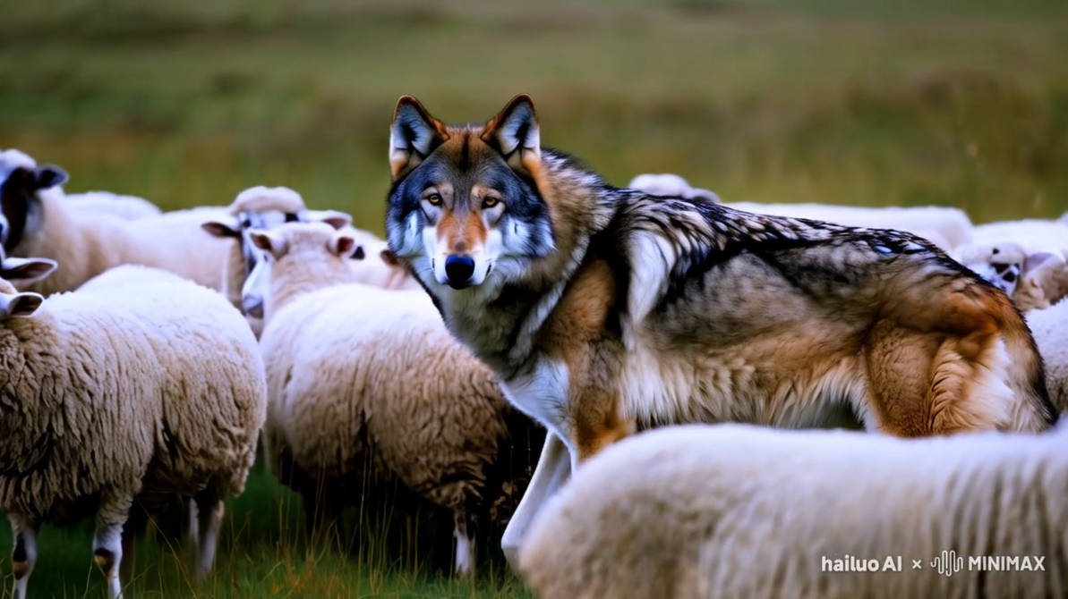 A wolf in the flock by AbueloKraken on DeviantArt