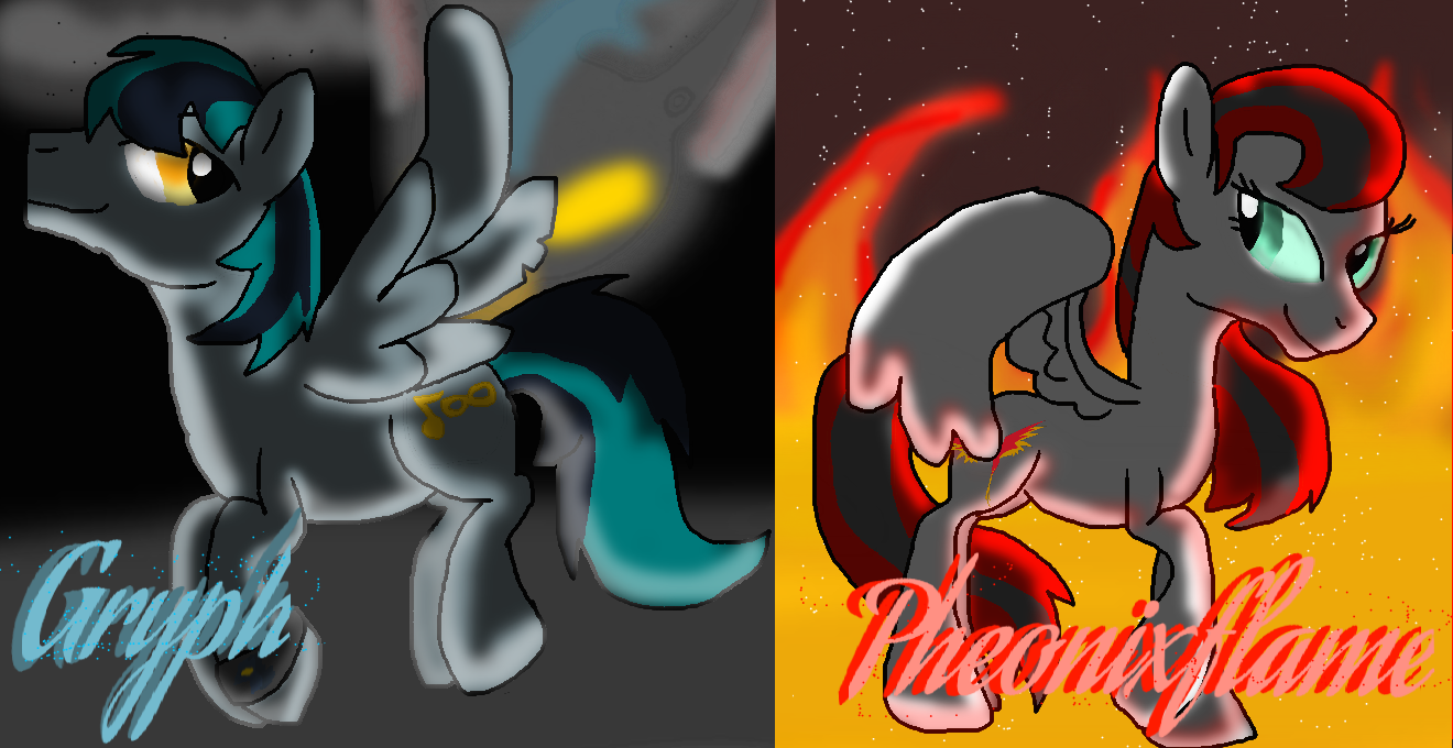 Gryph and Pheonixflame