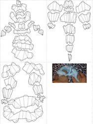 Papercraft Dragon Curled Up with download file