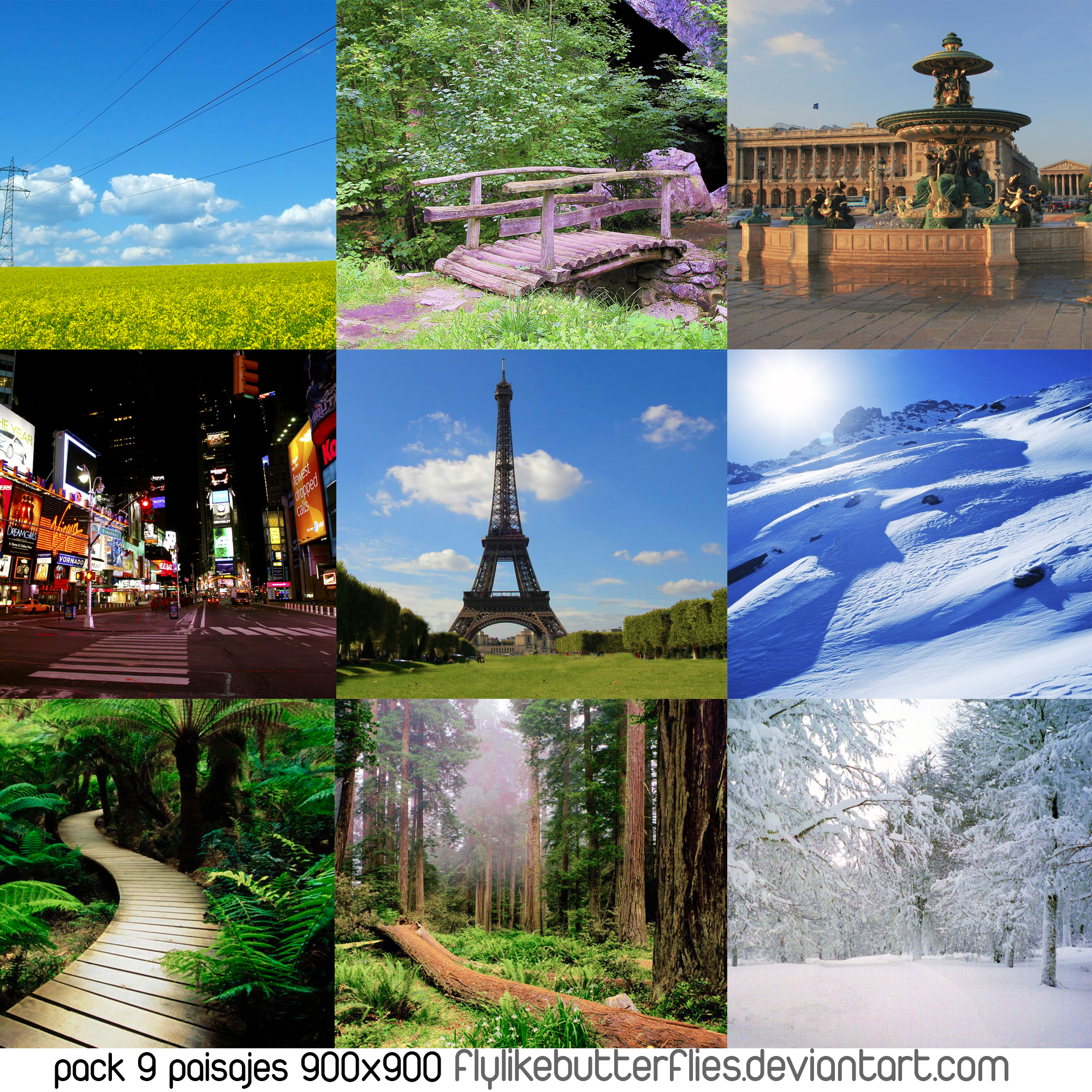 Pack 9 Paisajes by flylikebutterflies