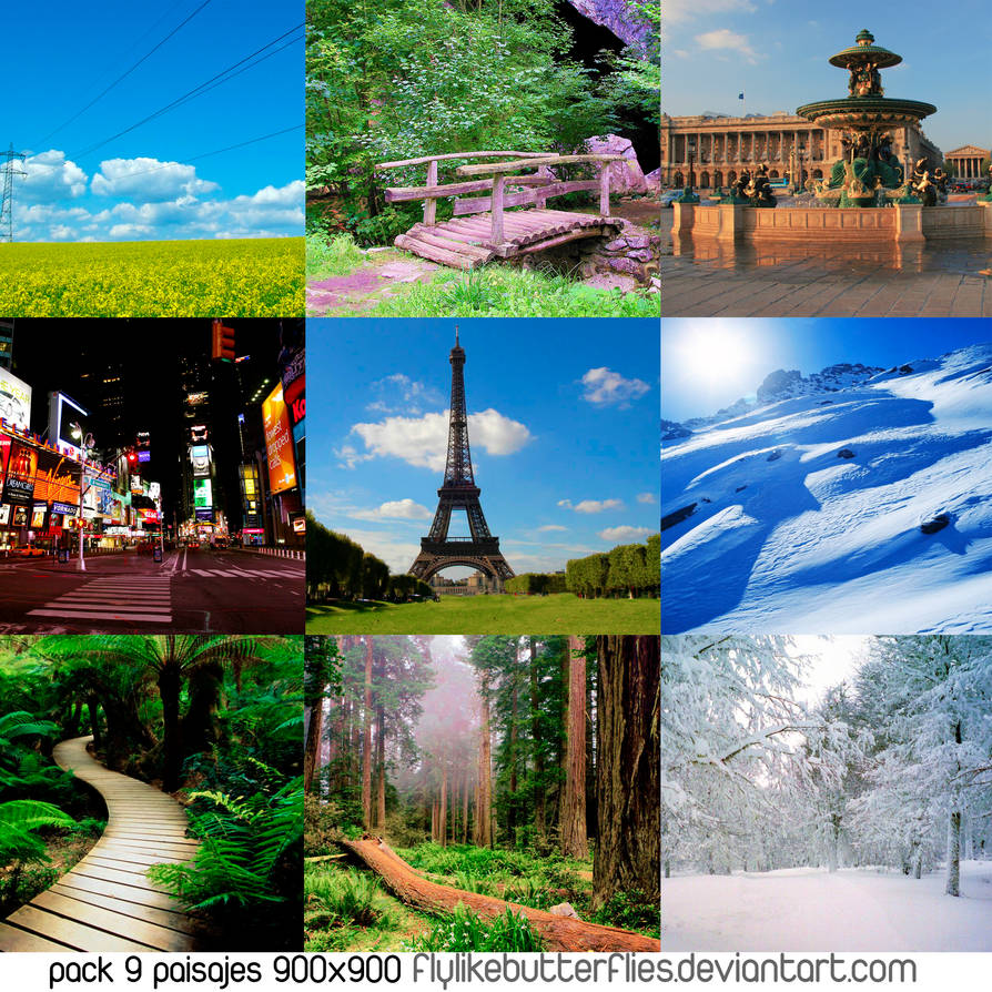 Pack 9 Paisajes by flylikebutterflies