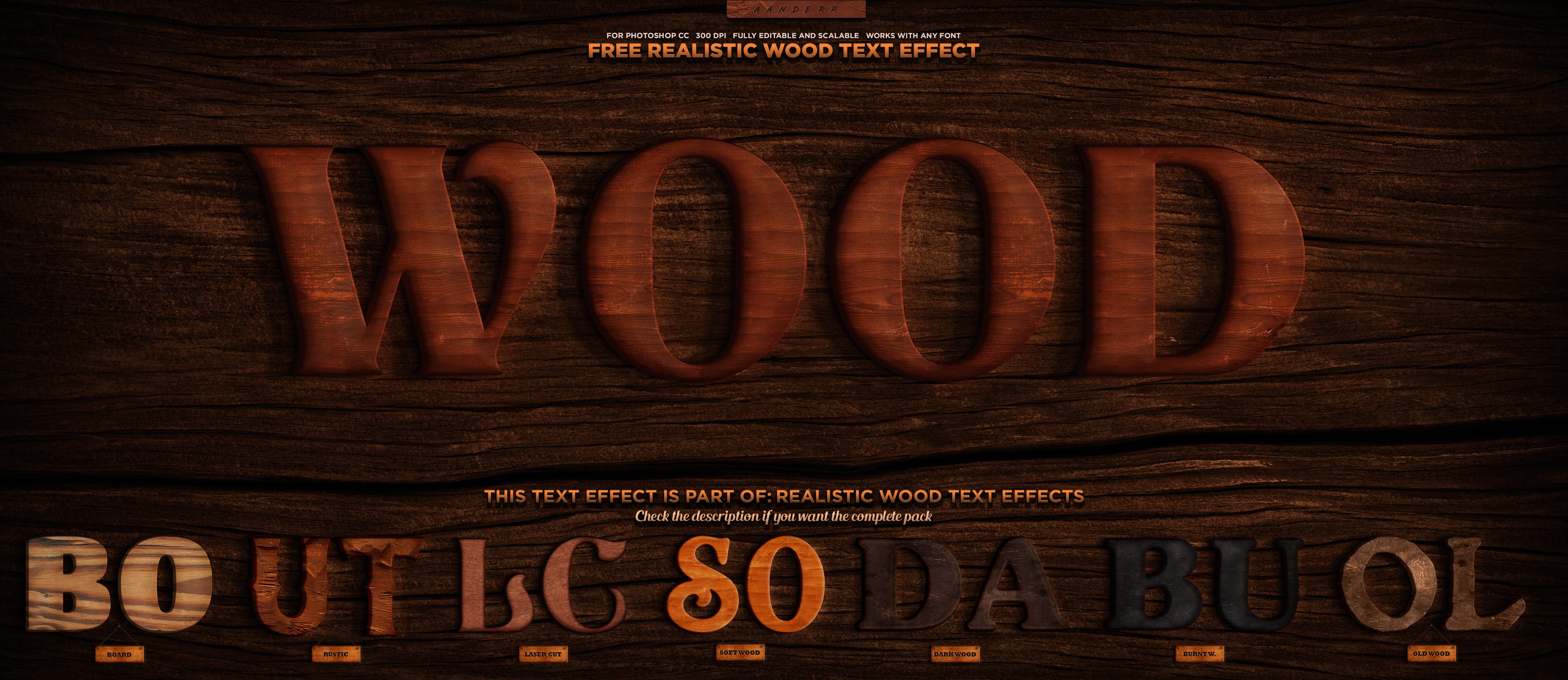 (Free) Realistic Wood Text Effect by aanderr on DeviantArt