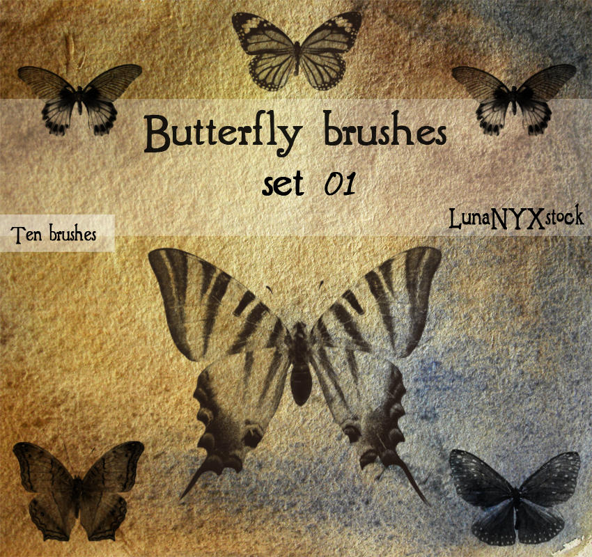 Butterfly set - 01 by LunaNYXstock on DeviantArt