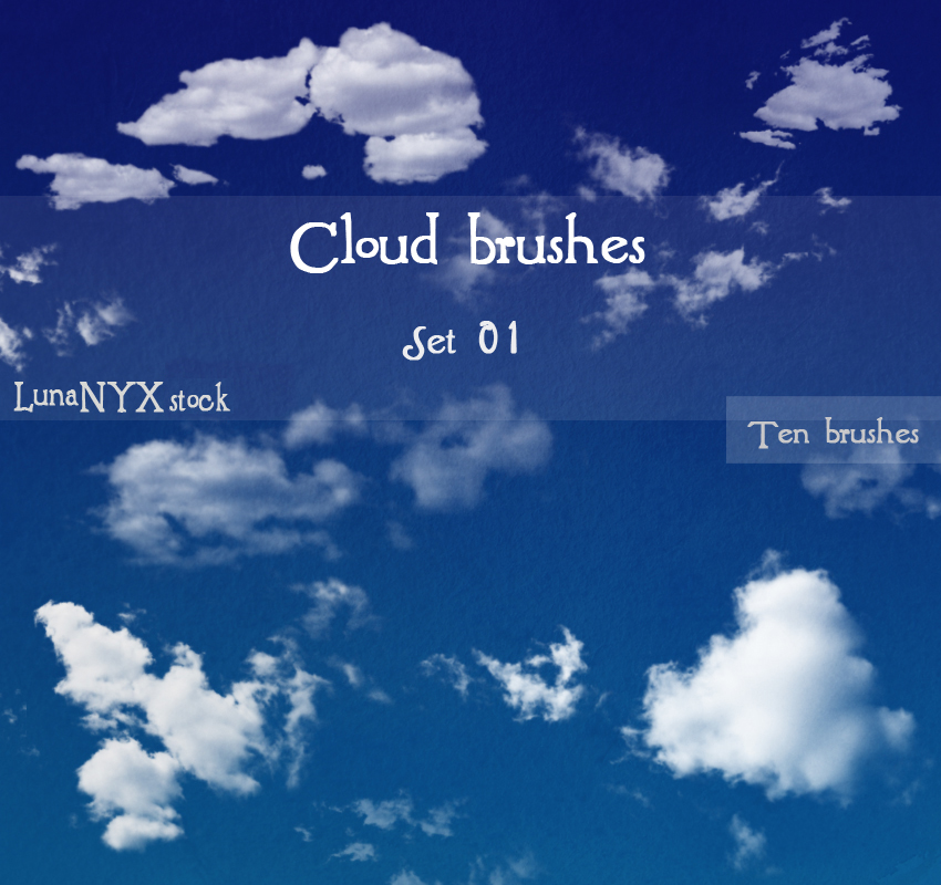Cloud brushes - set 01