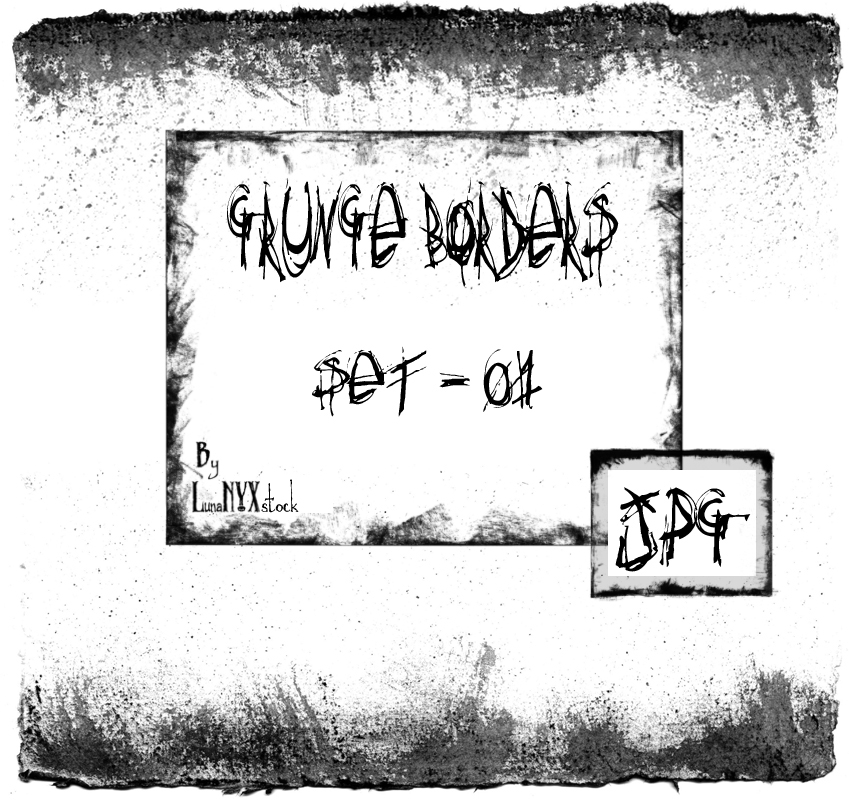 Grunge borders - set 01 - JPG