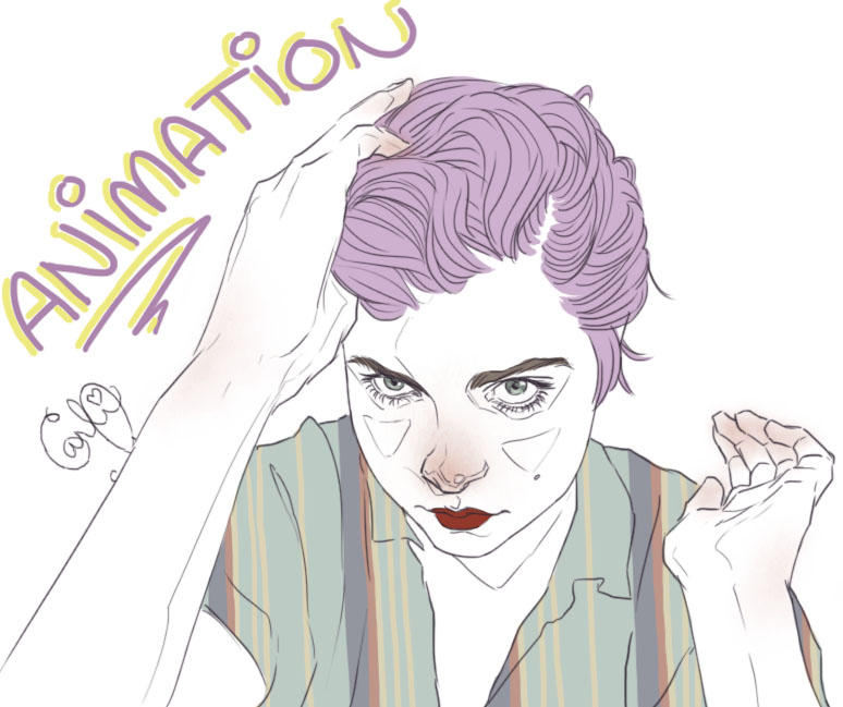 Purple Rotoscope Animated Self Portrait By Carliihde On Deviantart