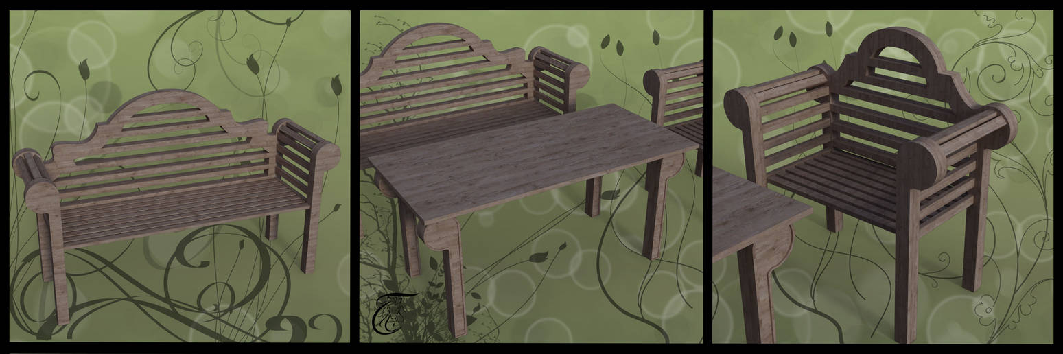 Garden furniture for Daz Studio by Tinasbastelstube on DeviantArt