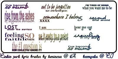 Linkin Park Lyric Brushes