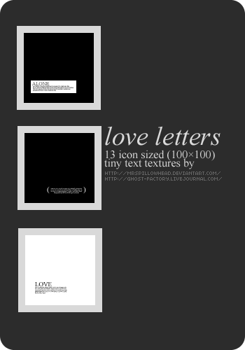 love letters texture set