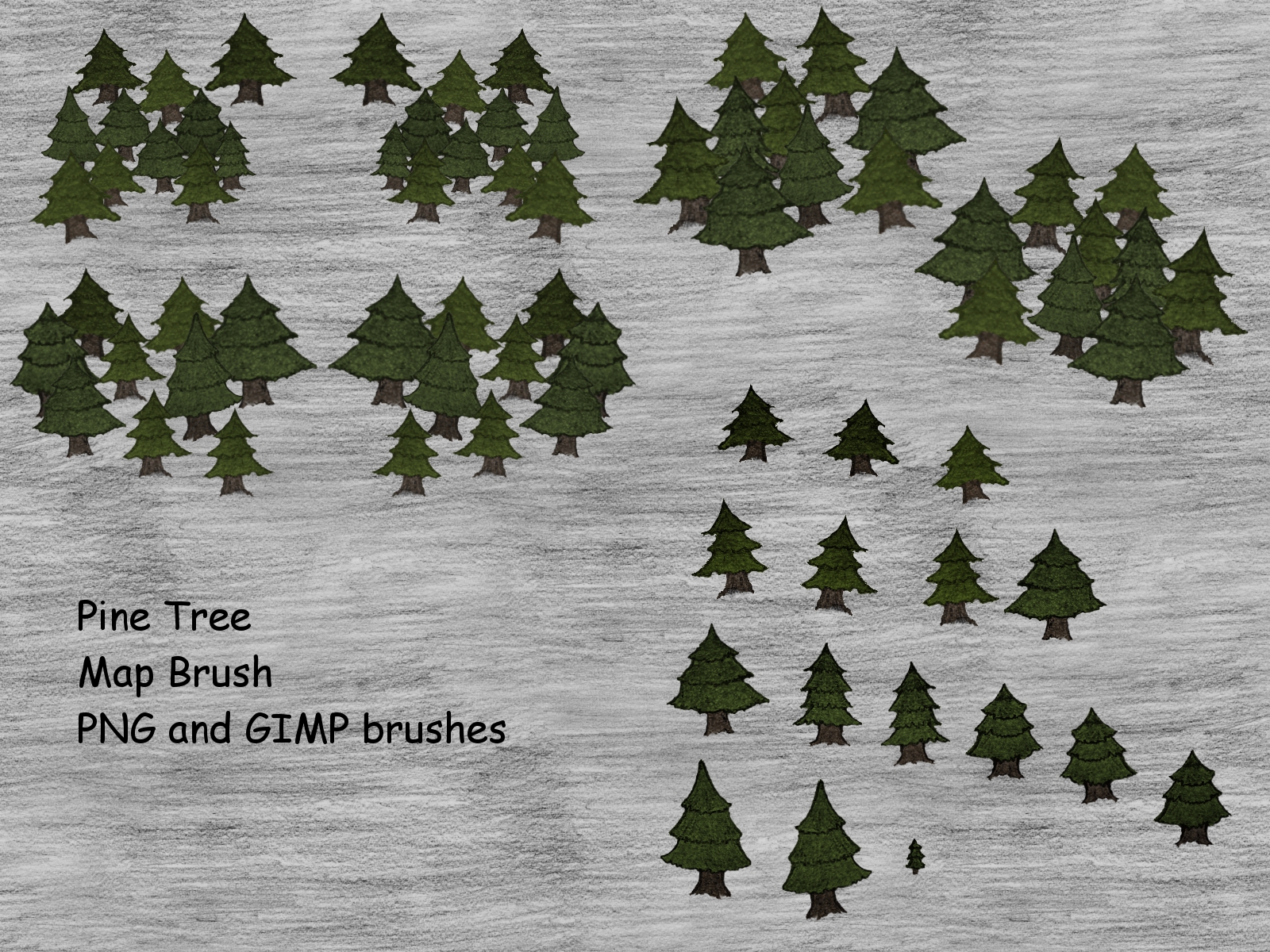 Pine Tree MAP BRUSH byStarcave