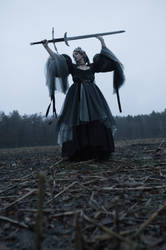 Stock - Angel of death strong sword pose 3