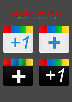 Google+ Icons PSD Set