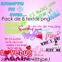 Pack de 9 textos png