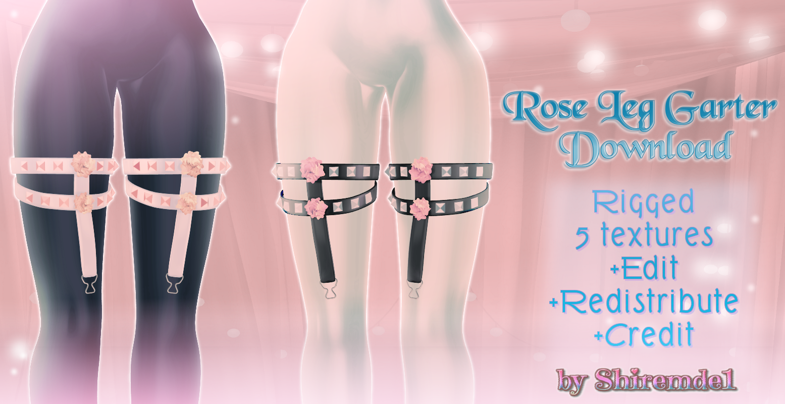 Rose Leg Garter [Download] - for MMD