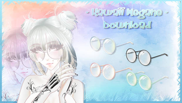 Kawaii Megane - MMD Glasses Download