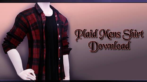 Plaid Mens Shirt - MMD Download