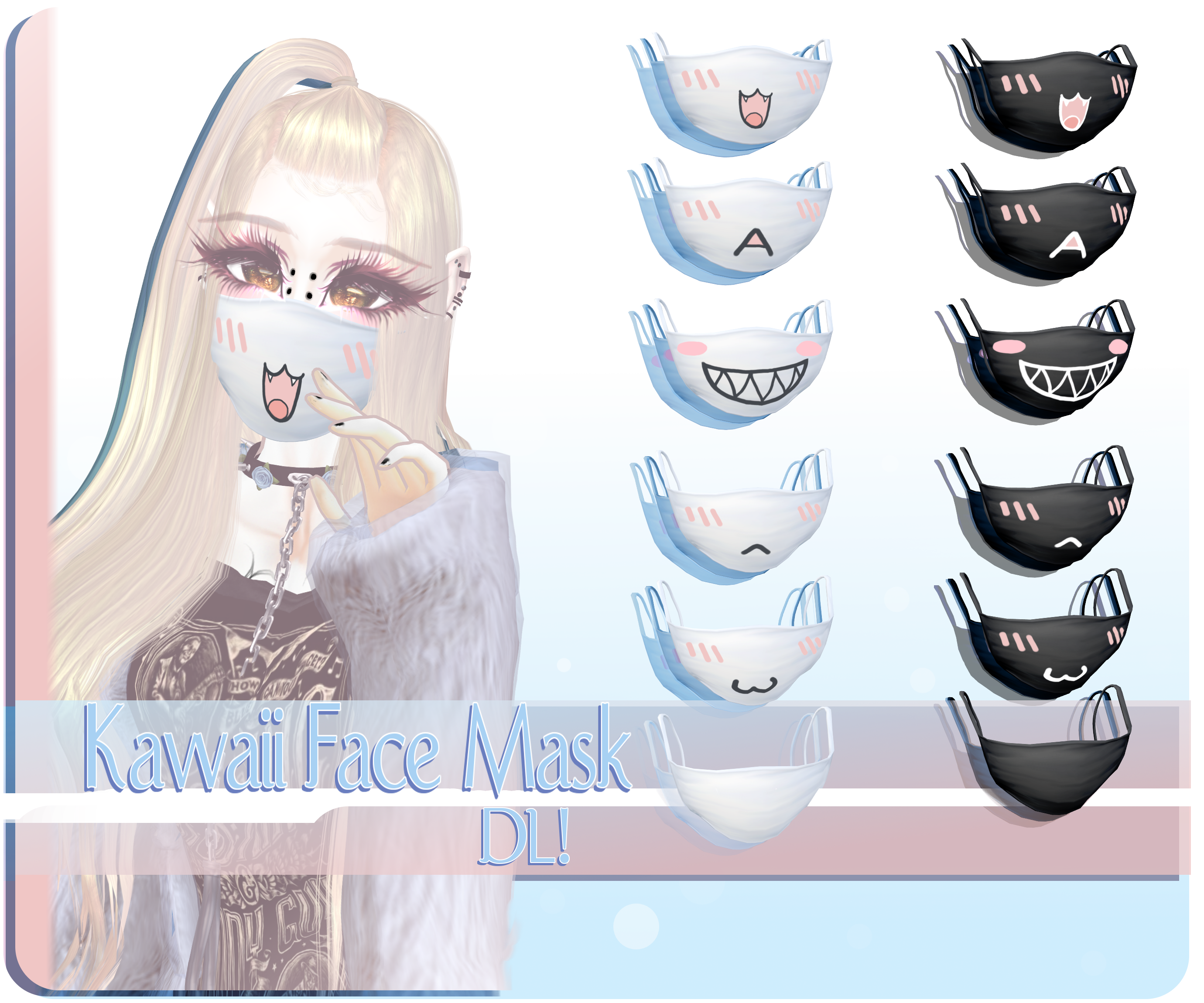 Download Kawaii Face Mask DL! - MMD Download by Shiremide1 on ...