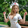 Sexy blonde nurse dance for you