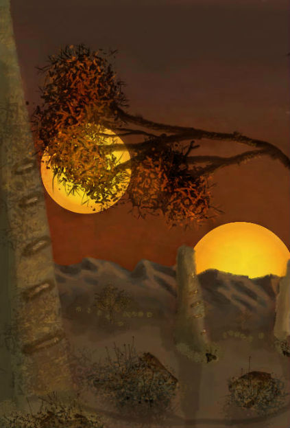 Alien Deseert Sunset by Dgastin on DeviantArt
