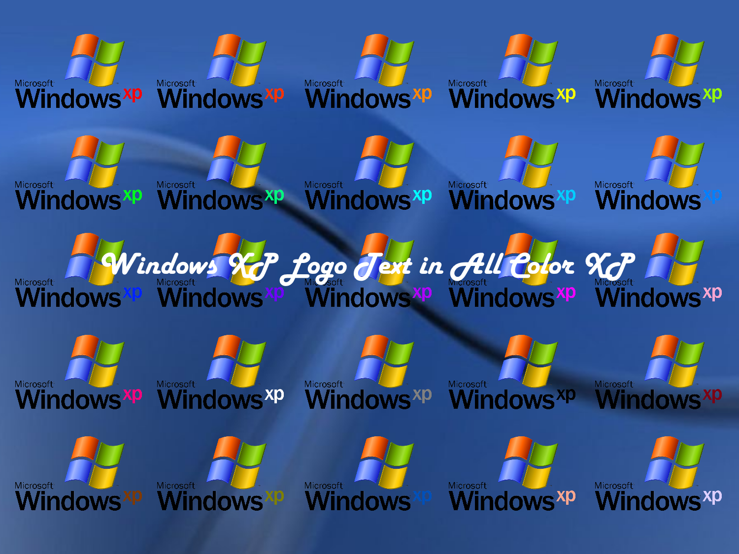 Windows XP Logo Text in All Color XP by WindowsNeon on DeviantArt