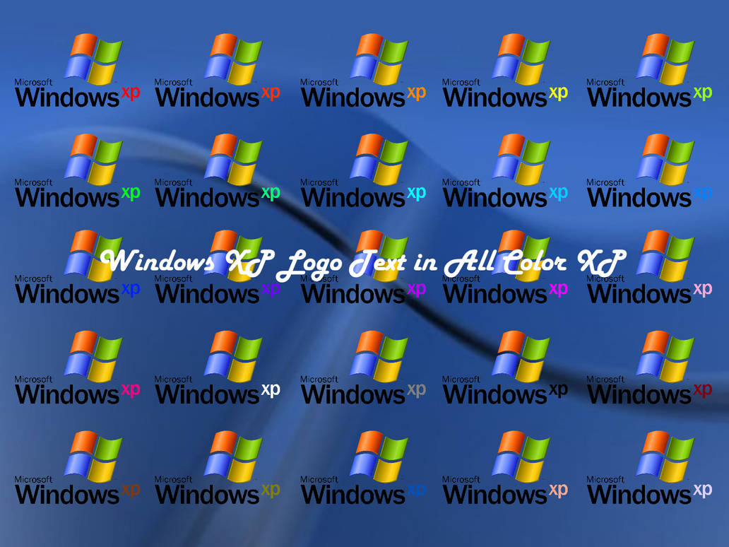 Windows XP Logo Text in All Color XP by WindowsNeon on DeviantArt