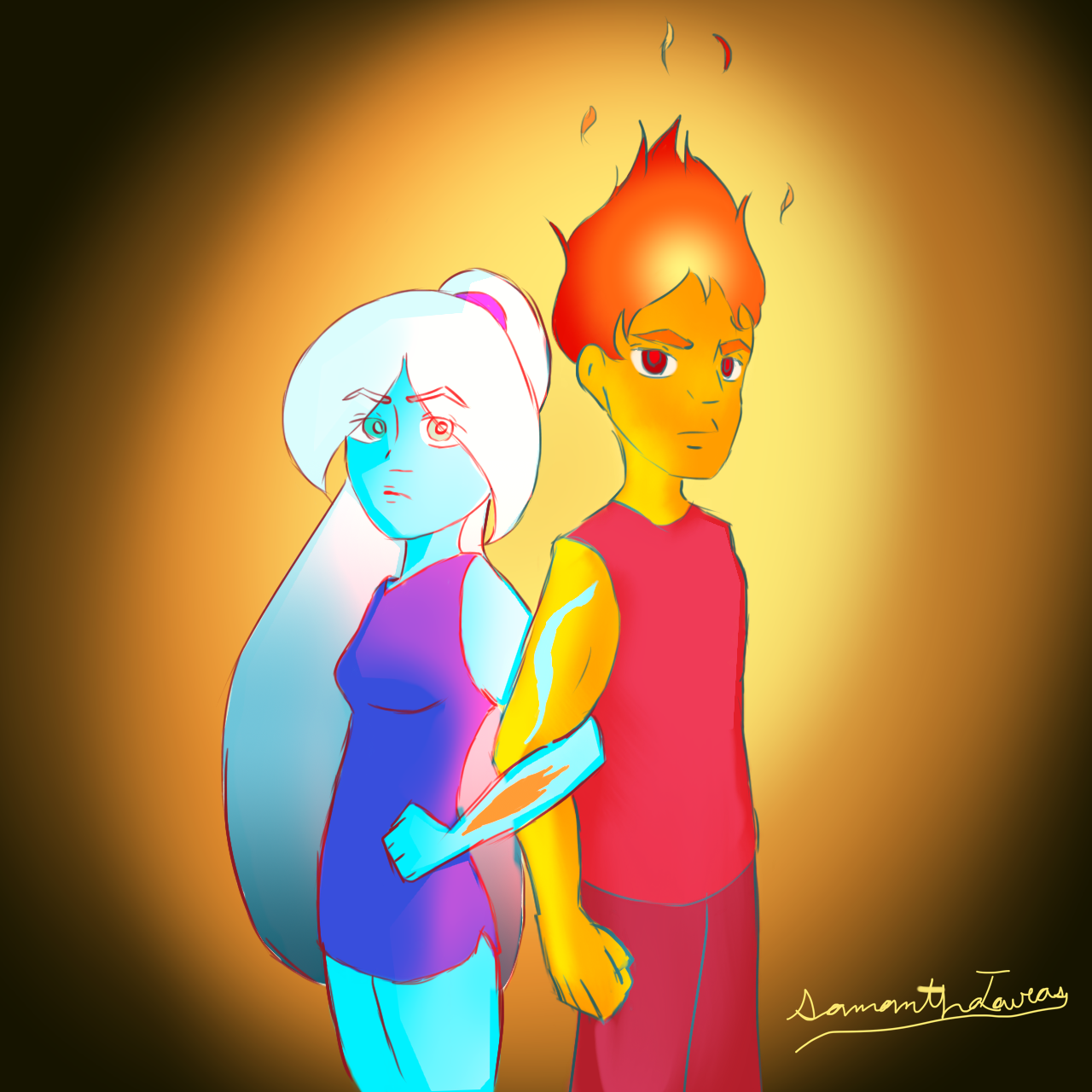 The concept of fire boy and water girl is cliche, I know- but I