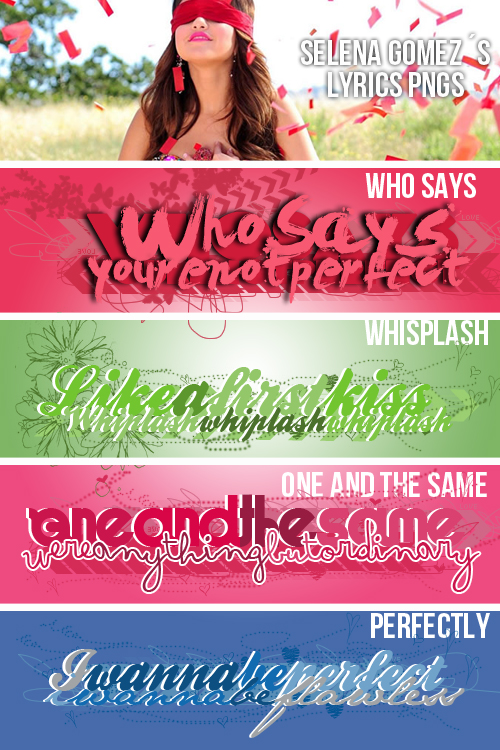 Selena G lyrics PNG