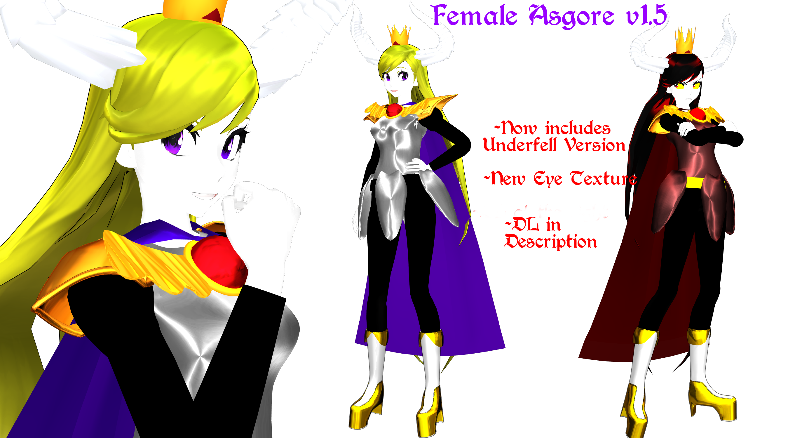 Female Asgore v1.5 Download by DrStinger on DeviantArt