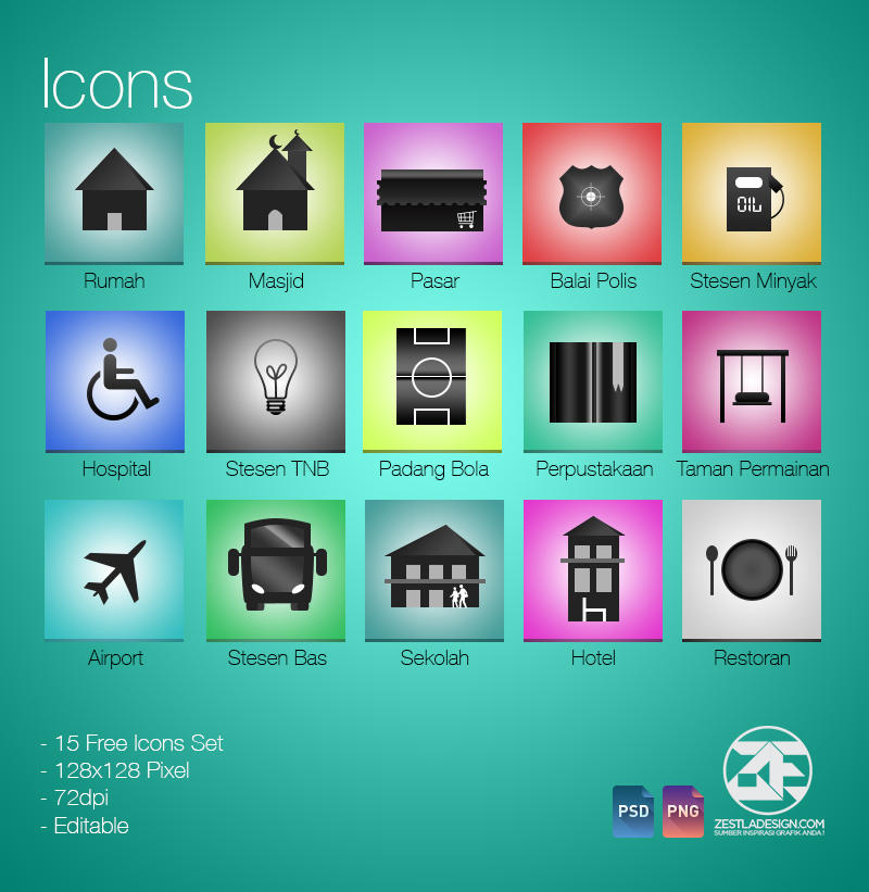 15 Free Icons Sets By Zestladesign On Deviantart
