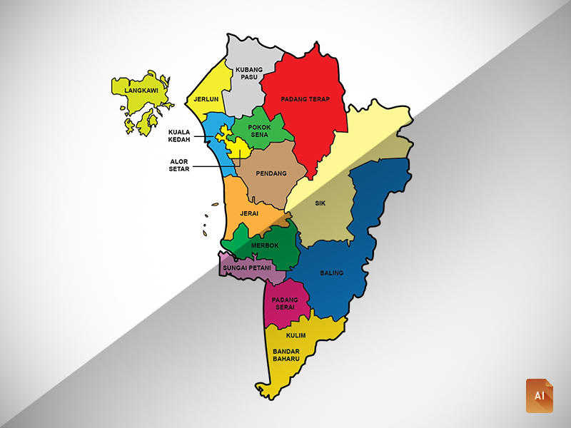 Vector Peta Kawasan Parlimen Negeri Kedah By Zestladesign On Deviantart