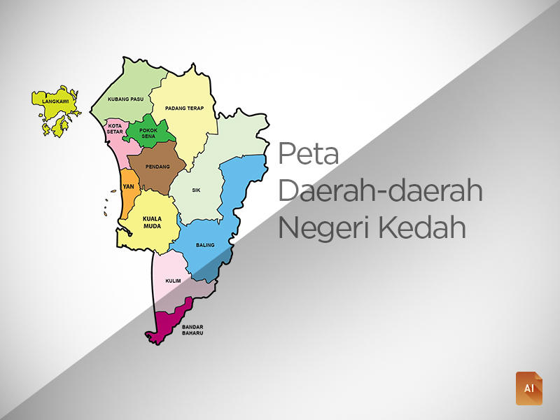 Vector Peta Kawasan Daerah Negeri Kedah By Zestladesign On Deviantart