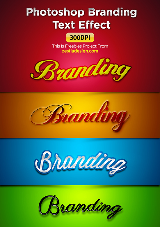 Photoshop Branding Text Effect (300dpi) Free