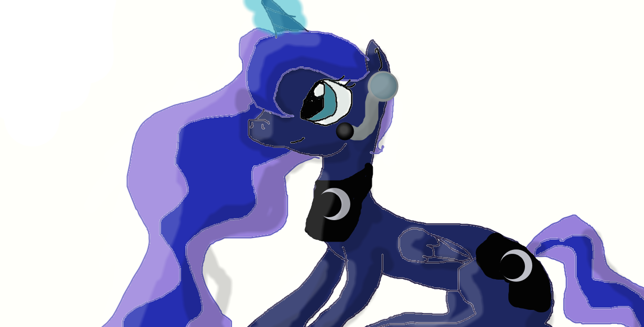 Gamer Luna:Playing minecraft