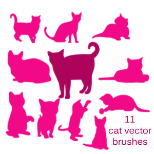 Cat Vectors Photoshop Brushes Free Download by chikorimasou on DeviantArt
