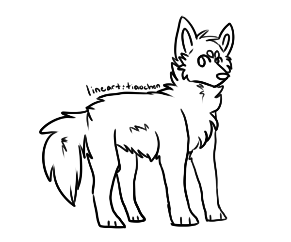 dog lineart 10 points