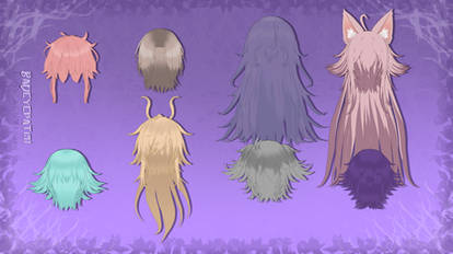 MMD - Old Hair Pack Download