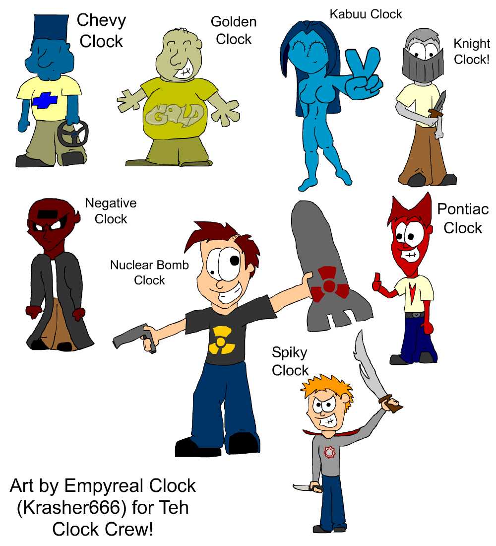 Human Clock Crew by Krasher666 on DeviantArt