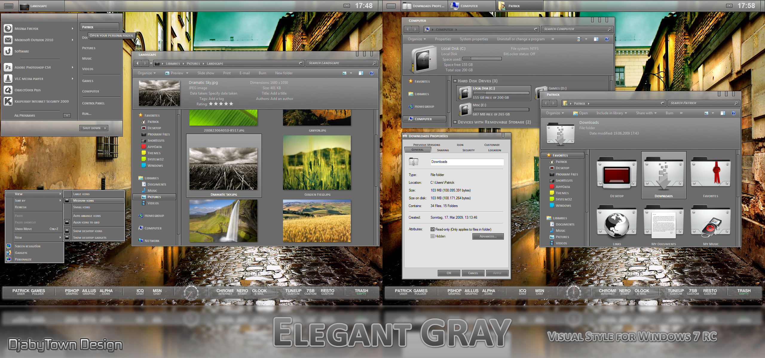 Elegant GRAY VS - Windows 7 RC