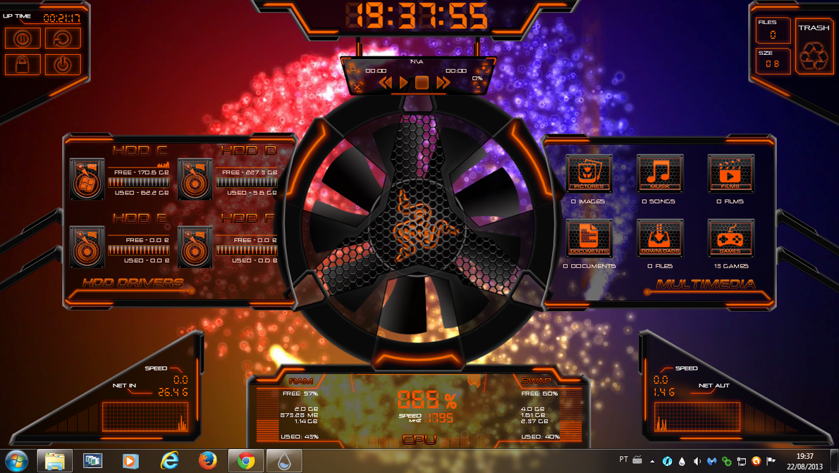 Hardware (4 Tones) Rogers1967 Rainmeter by Rogers1967