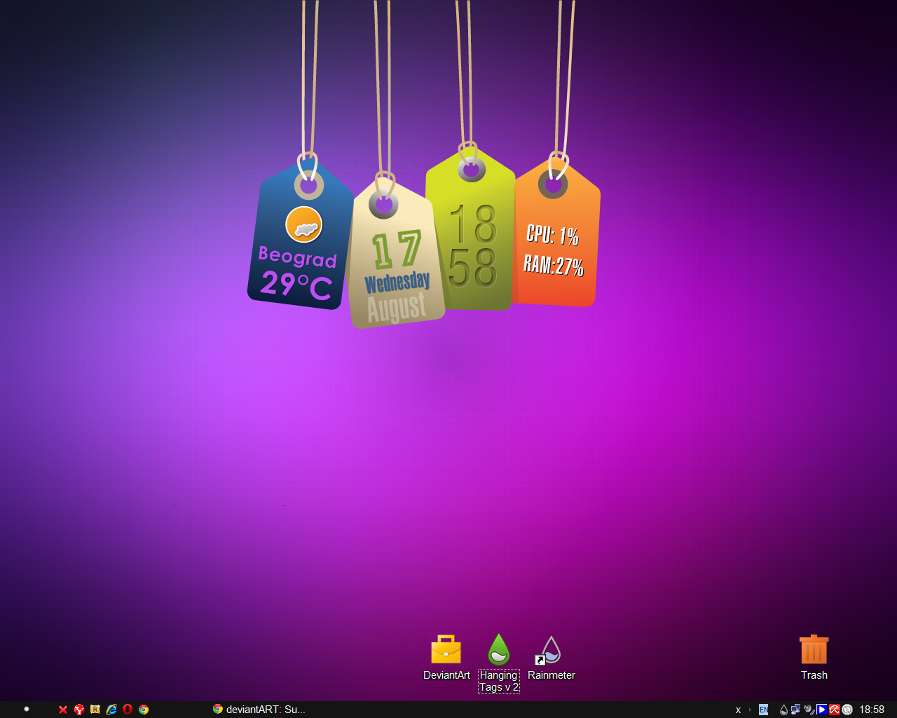 Hanging Tags Rainmeter